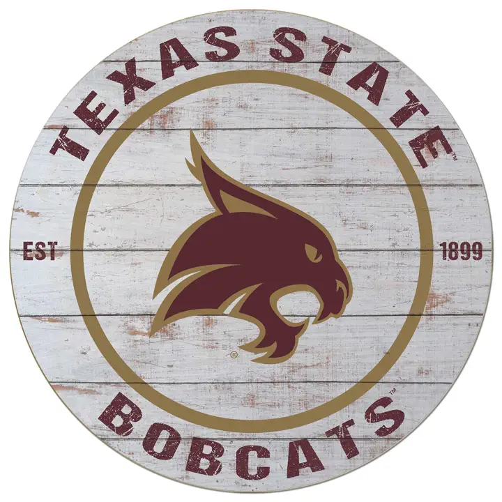 Panneau circulaire Texas State 20x20 - Classique ast