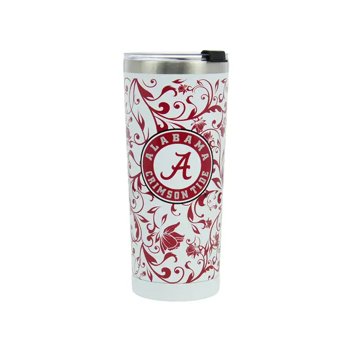 Gobelet à fleurs de 24 oz Alabama Crimson Tide
