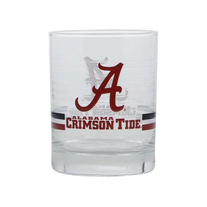 Verre à whisky Alabama Crimson Tide de 14 oz avec logo gravé