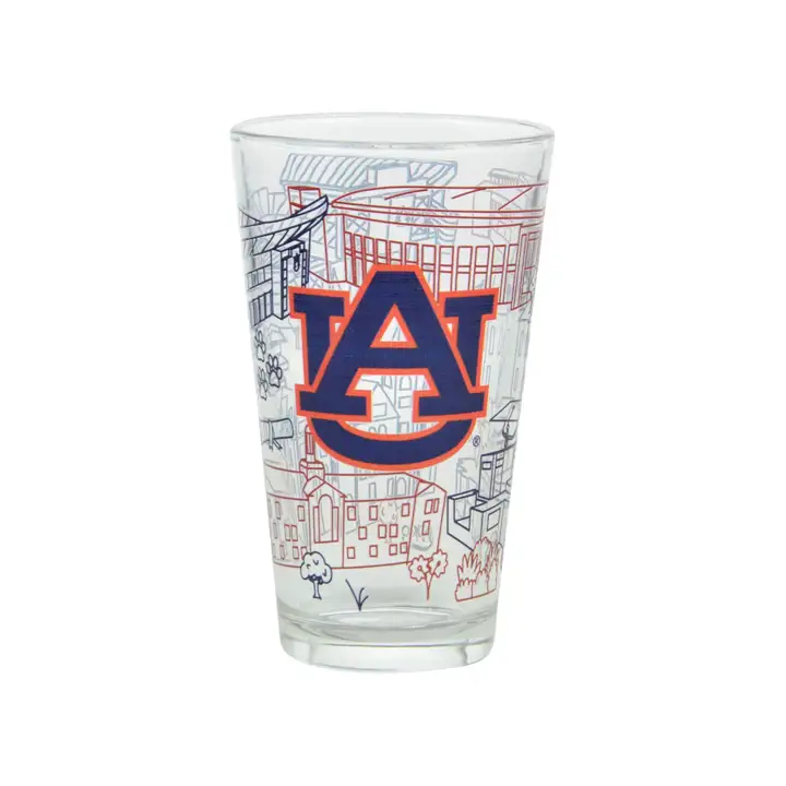 Verre mélangeur Auburn Tigers 16 oz Campus ast