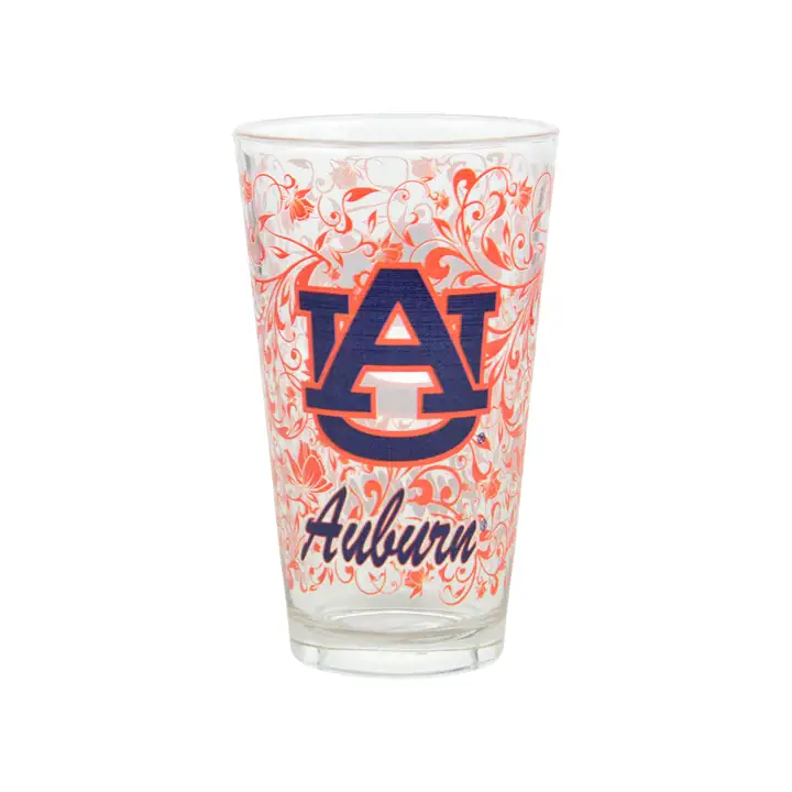 Verre mélangeur fleuri de 16 oz Auburn Tigers