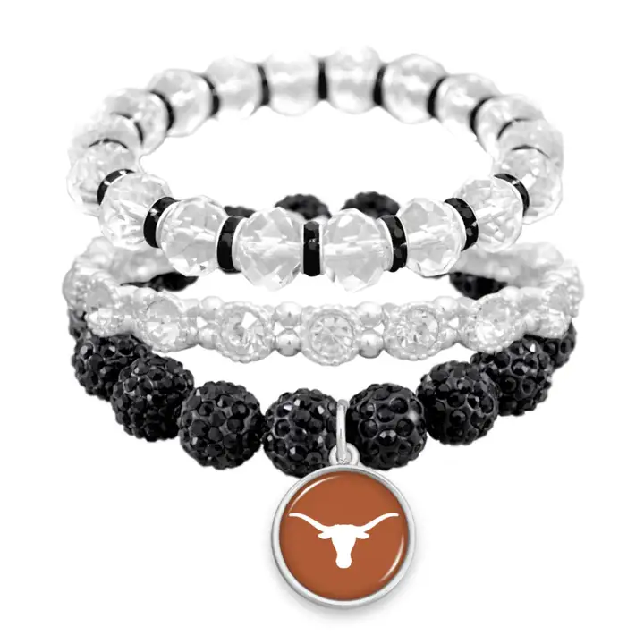 Ensemble de bracelets Texas Longhorns Amanda Crystal