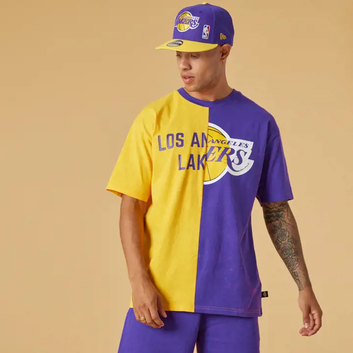 T-shirt graphique lavé LOS ANGELES LAKERS NBA yel