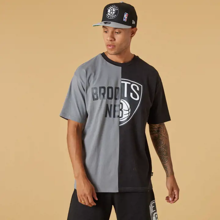 BROOKLYN NETS NBA WASHED PACK GRAPHIC TEE gry