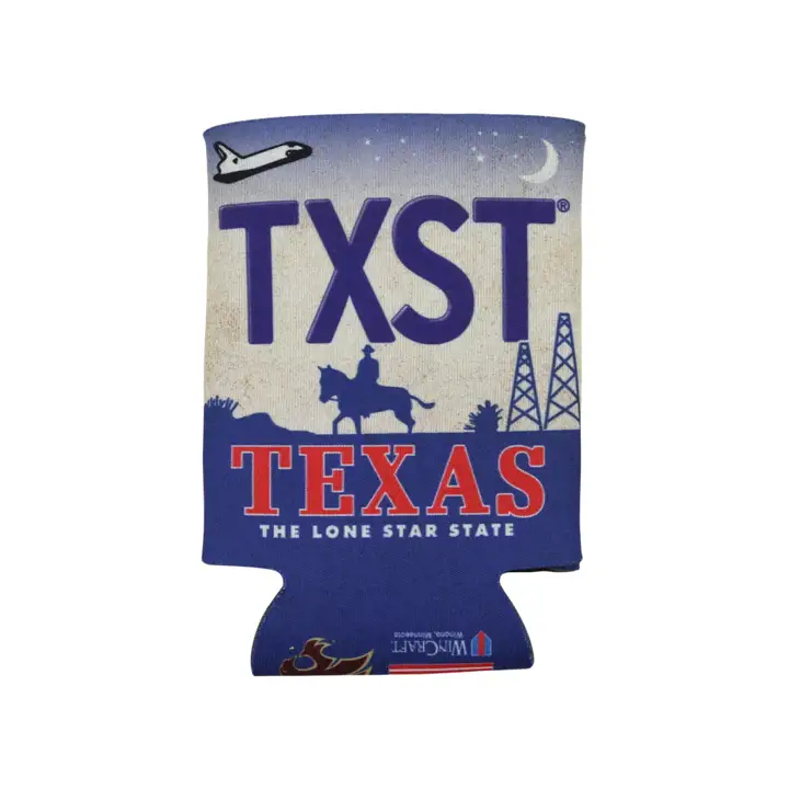 Can Coozie État du Texas - Plaque d'Immatriculation Wincraft