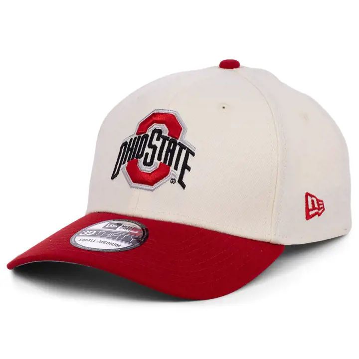 Casquette Ohio State Buckeyes NCAA 2T Chome 39THIRTY ivoire/rouge