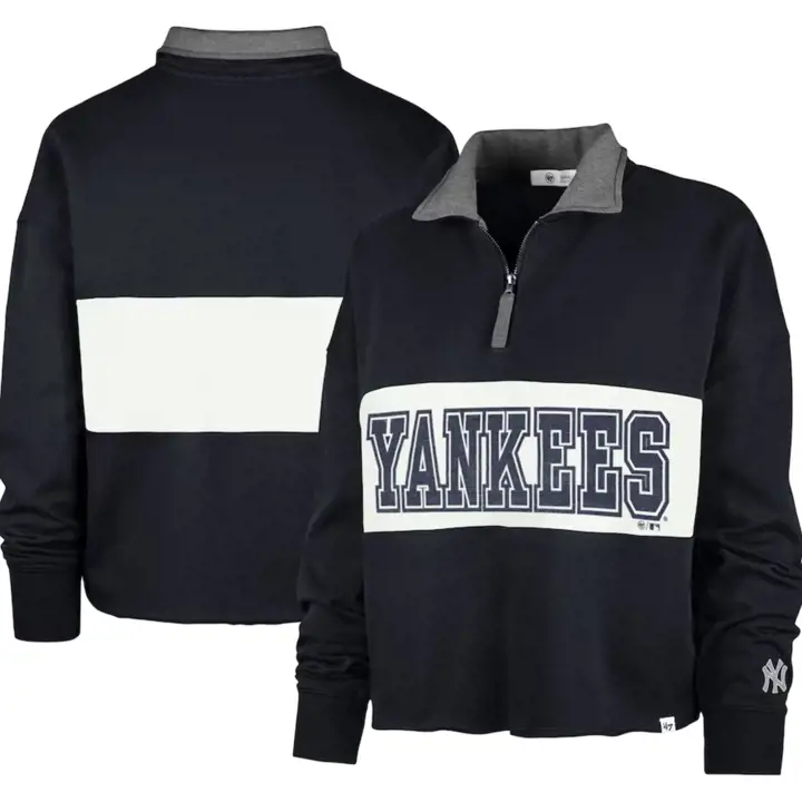 New York Yankees MLB Femme Remi 1/4 Zip 23 Bleu
