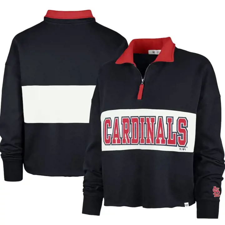 St. Louis Cardinals MLB Remi Femme 1/4 Zip 23 Bleu