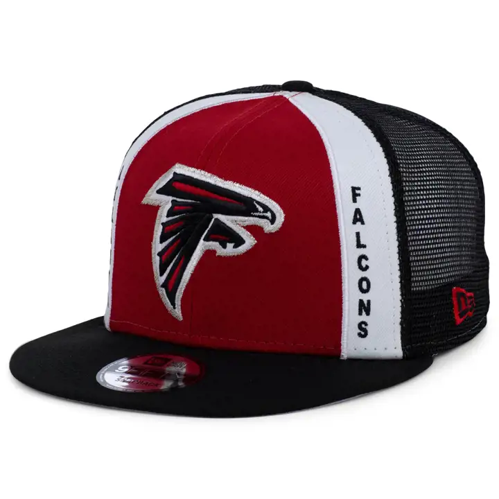 Casquette ajustée camionneur 9FIFTY des Falcons d'Atlanta NFL rouge/noir