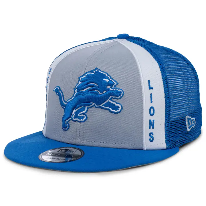 Detroit Lions NFL Casquette Trucker Verticale 9FIFTY gris/bleu clair