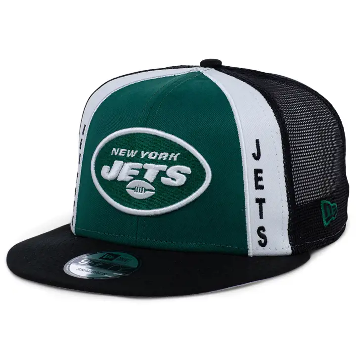 New York Jets NFL Casquette Trucker Verticale 9FIFTY vert foncé/noir