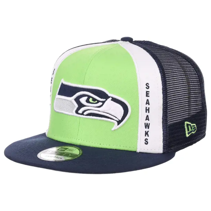 Casquette filet 9FIFTY NFL Seattle Seahawks Vertical Team Trucker vert fluo/bleu marine