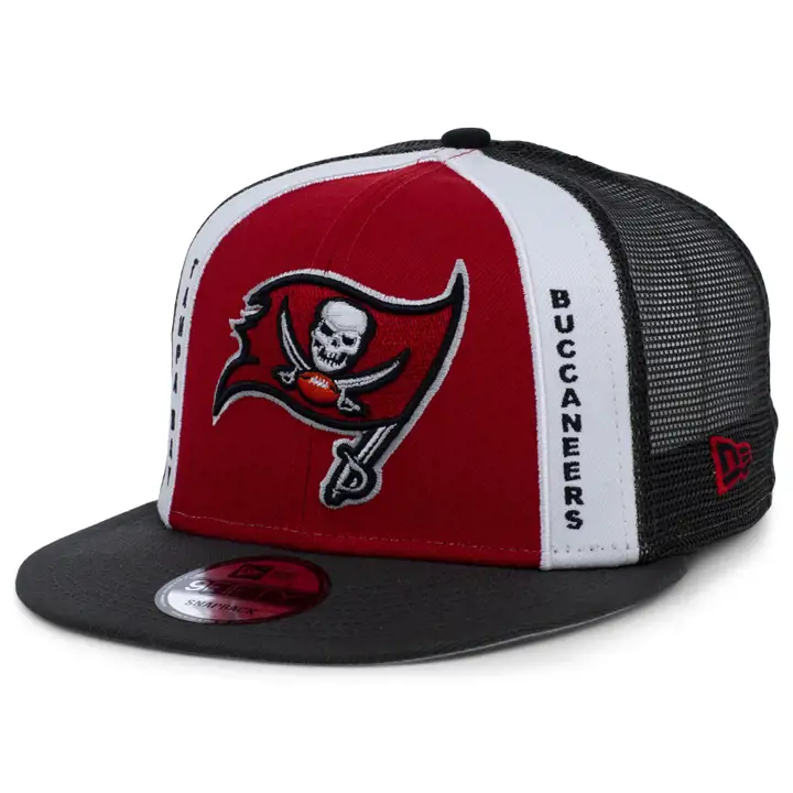 Casquette Trucker 9FIFTY NFL Tampa Bay Buccaneers verticale rouge/noire