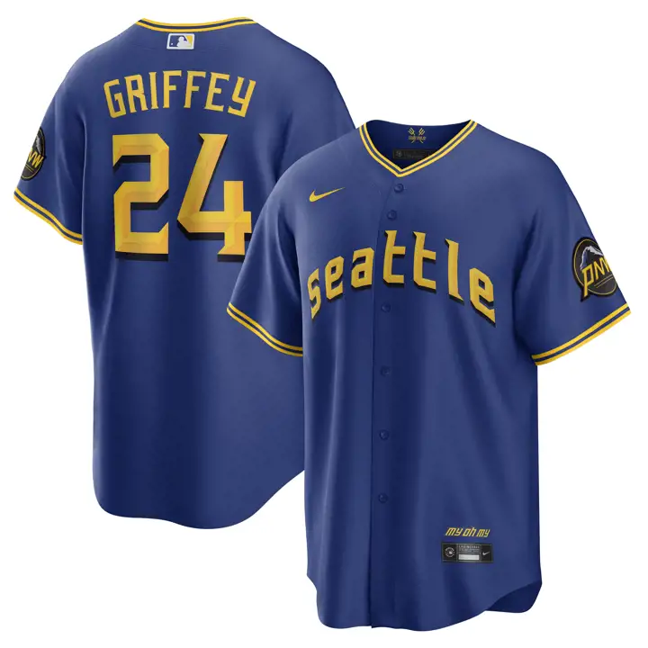 Maillot Replica Nike MLB City Connect des Mariners Joueur Ken Gri
