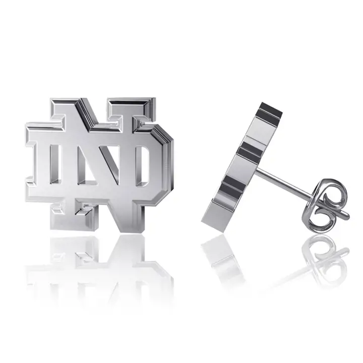 Boucles d'oreilles Notre Dame Fighting Irish - Argent