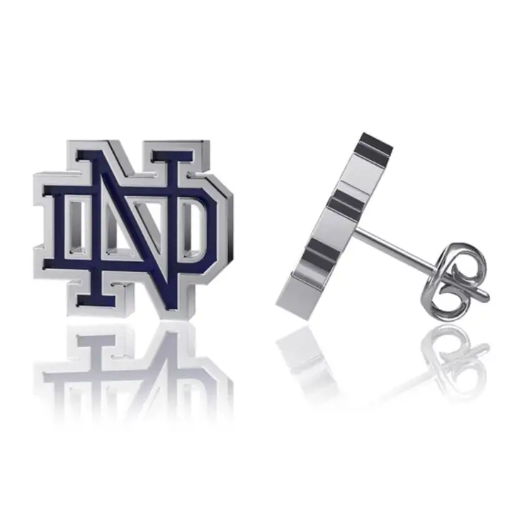 Boucles d'oreilles pendantes Notre Dame Fighting Irish - Émail