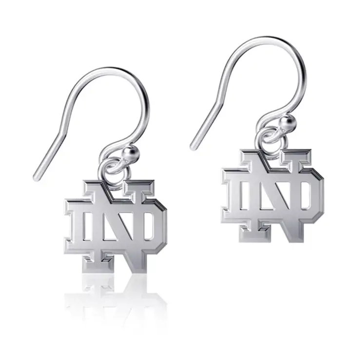 Boucles d'oreilles pendantes Notre Dame Fighting Irish - Argent ast