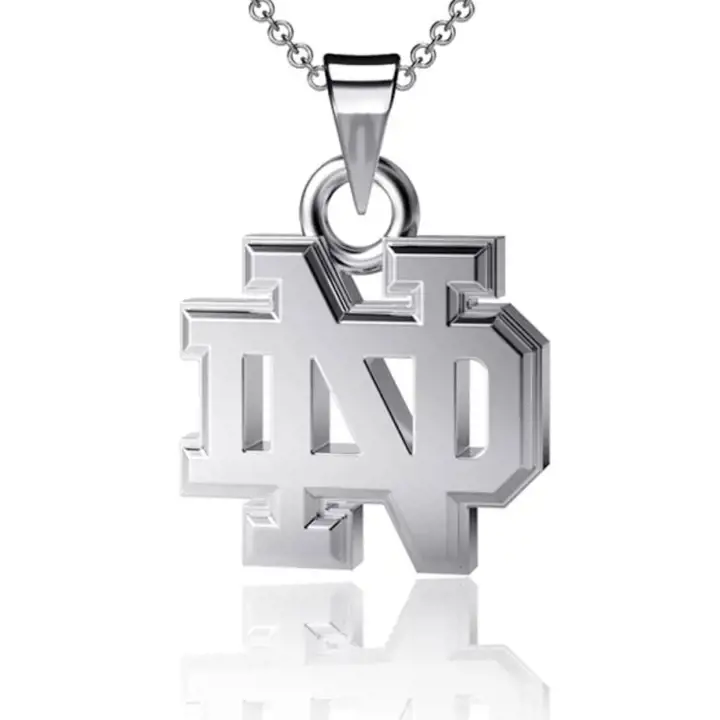Collier Pendentif Notre Dame Fighting Irish - Argent