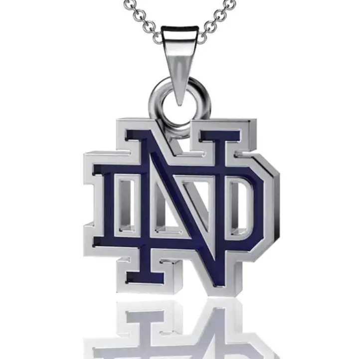 Collier avec pendentif Notre Dame Fighting Irish - Émail