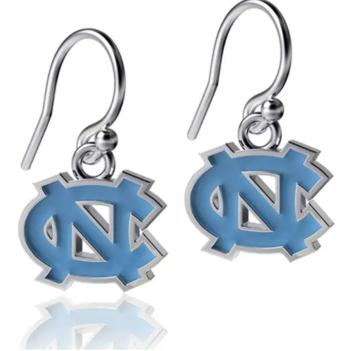 Boucles d'oreilles pendantes North Carolina Tar Heels - Émail