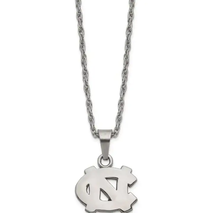 Collier pendentif Tar Heels de Caroline du Nord - Argenté