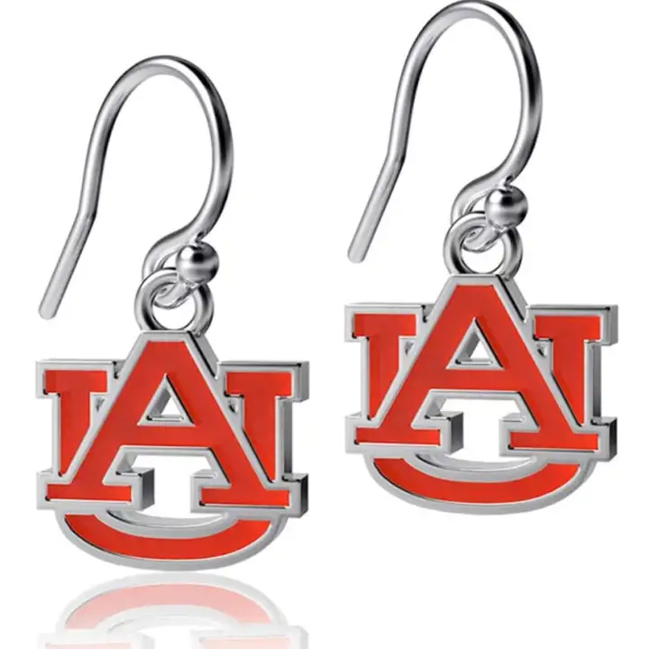 Boucles d'oreilles pendantes Auburn Tigers - Émail
