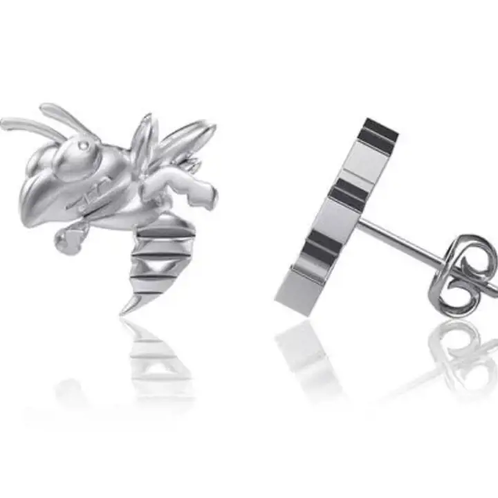 Boucles d'oreilles pendantes Georgia Bulldogs - Argent