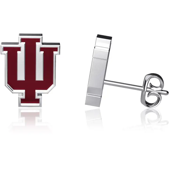 Boucles d'oreilles clous Indiana Hoosiers - Émail