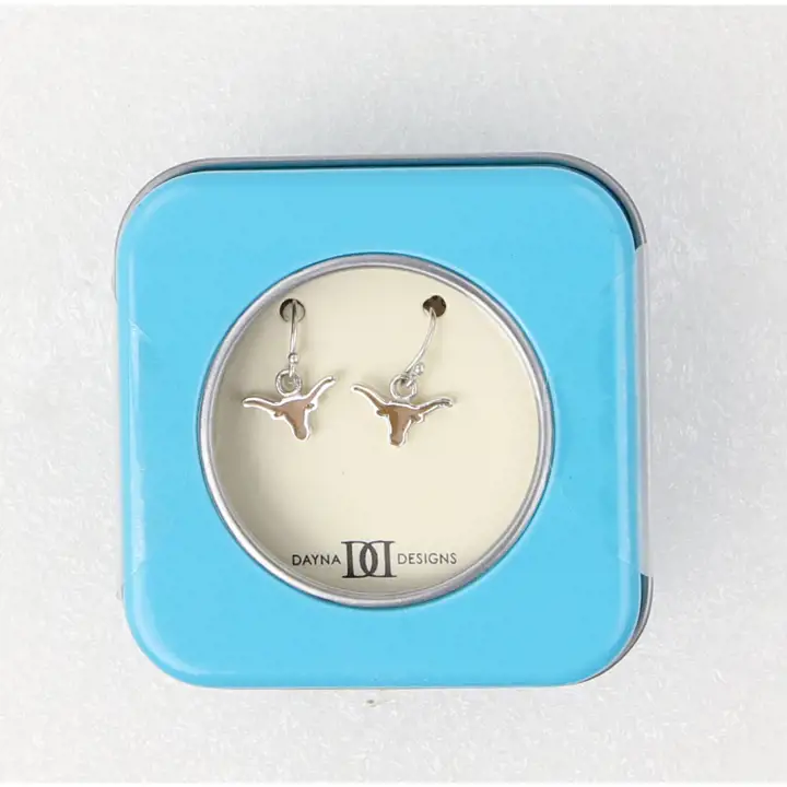 Boucles d'oreilles pendantes Texas Longhorns - Émail