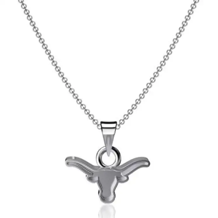Collier pendentif Texas Longhorns - Argent