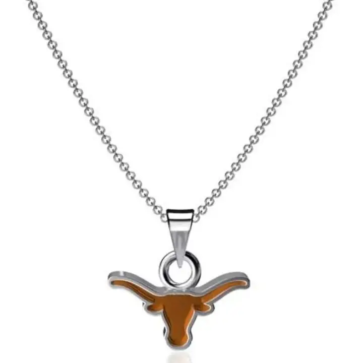 Collier pendentif Texas Longhorns - Émail