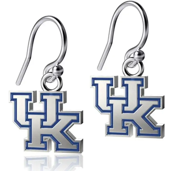 Boucles d'oreilles pendantes Kentucky Wildcats - Argent