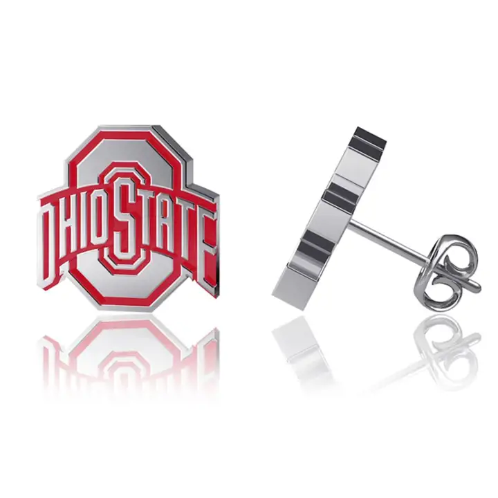 Boucles d'oreilles Ohio State Buckeyes – Émail