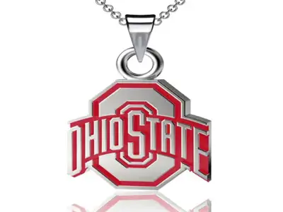 Enamel Pendant Necklace 
