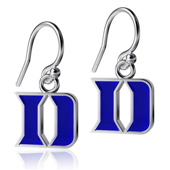 Boucles d'oreilles pendantes émaillées Duke Blue Devils