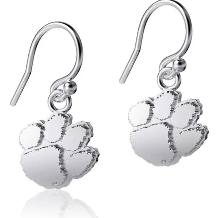 Boucles d'oreilles pendantes Clemson Tigers - Argent ast