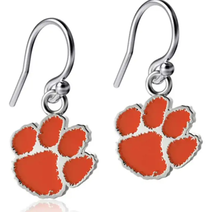 Boucles d'oreilles pendantes Clemson Tigers - Émail