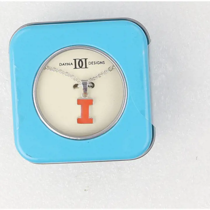 Collier avec pendentif Illinois Fighting Illini – Émail