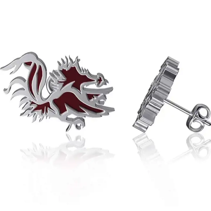 Boucles d'oreilles pendantes South Carolina Gamecocks - Émail