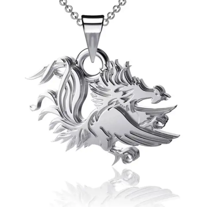 Collier pendentif Gamecocks de la Caroline du Sud - Argent