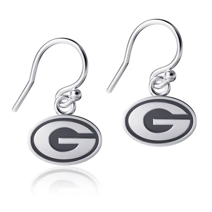 Boucles d'oreilles pendantes Georgia Bulldogs - Argent
