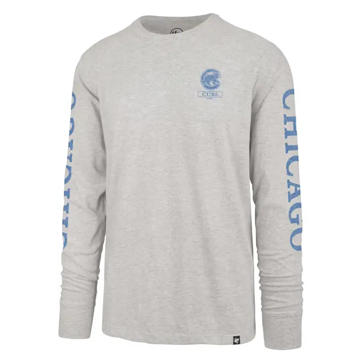 T-shirt à manches longues 47 Triple Down MLB des Chicago Cubs gris