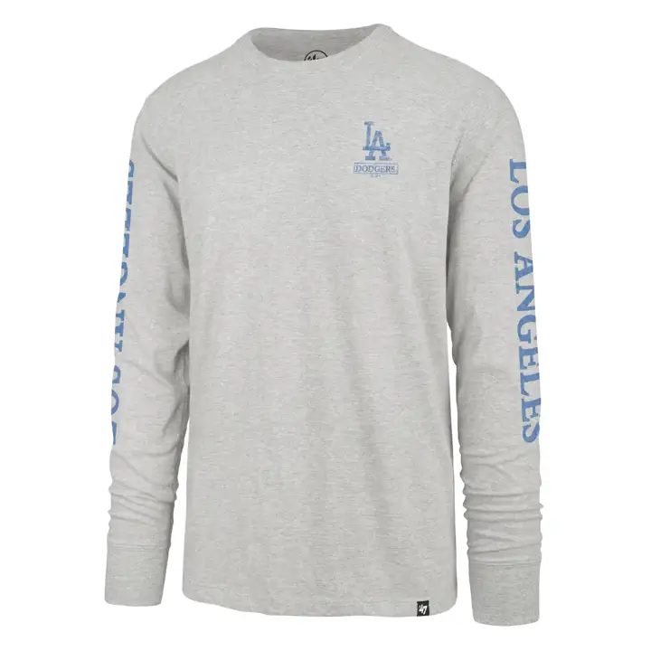 T-shirt manches longues Los Angeles Dodgers MLB 47 Triple Down gris
