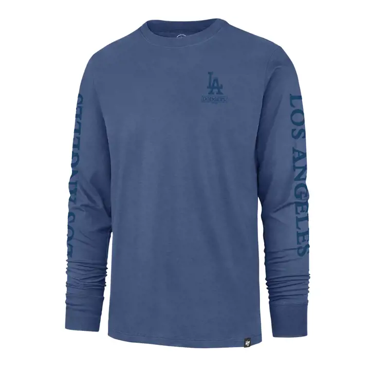 T-shirt à manches longues bleu Los Angeles Dodgers MLB 47 Triple Down