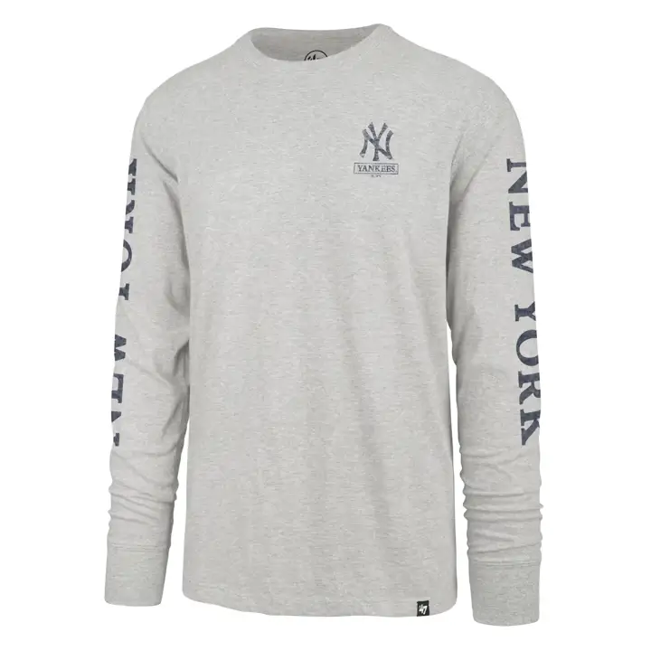 T-shirt à manches longues MLB 47 Triple Down New York Yankees gris