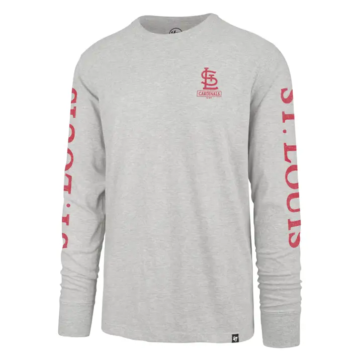 T-shirt à manches longues St. Louis Cardinals MLB 47 Triple Down gris