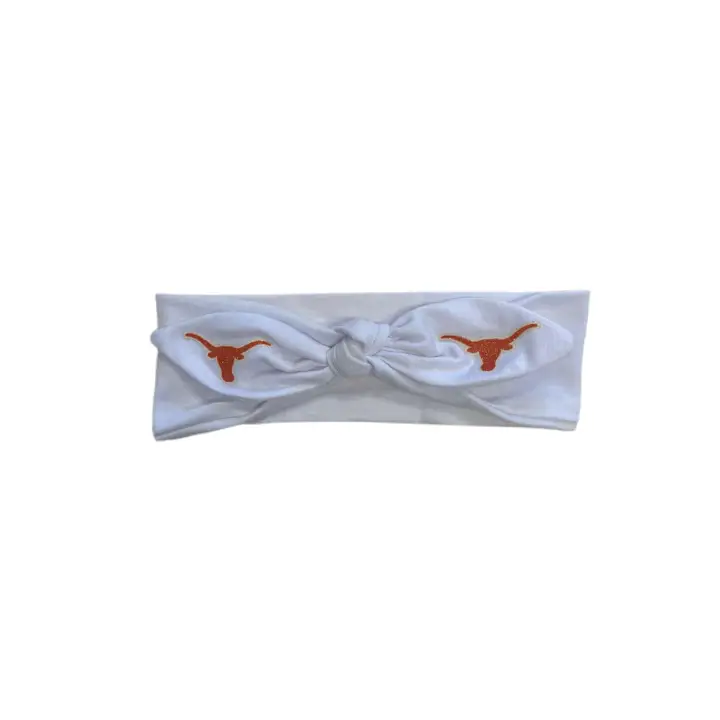Serre-tête en coton noué Texas Longhorns ast
