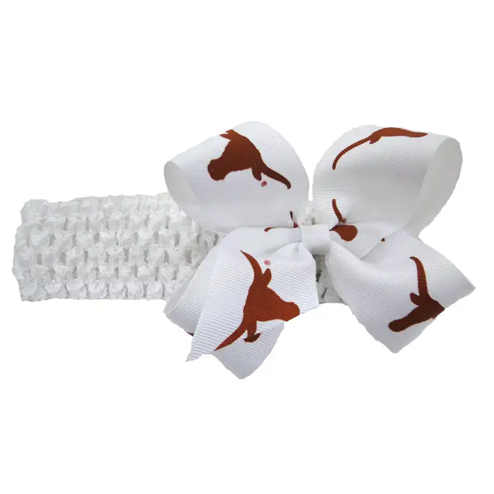 Bandeau au crochet Texas Longhorns avec logo