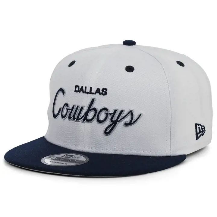 Casquette NFL Throwback Script 9FIFTY New Era Dallas Cowboys blanche