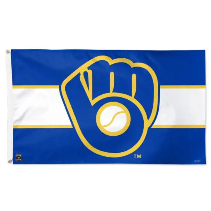 Drapeau de luxe Milwaukee Brewers 3x5 assorti 1